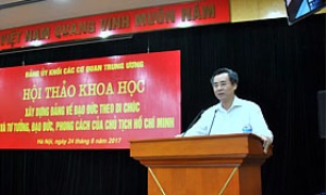 Hội thảo khoa học xây dựng Đảng về đạo đức theo Di chúc và tư tưởng, đạo đức, phong cách của Chủ tịch Hồ Chí Minh